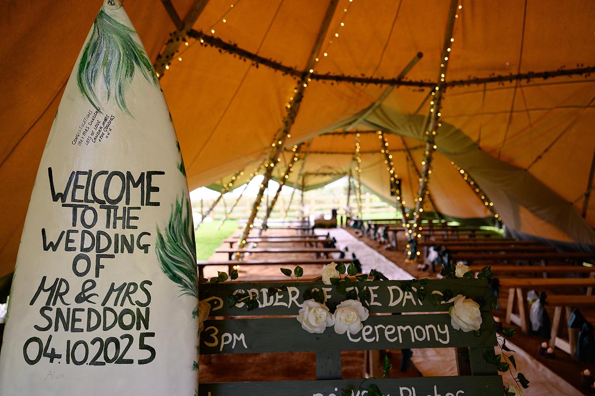 Wedding marquees in Cornwall at Talland Bay near Looe