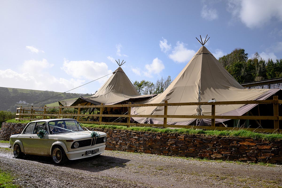 Wedding marquees in Cornwall at Talland Bay near Looe